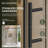 BCANHOME 56–60"W x 76"H Frameless Sliding Shower Door–10 mm (3/8") Tempered Glass with Tempered Glass (Matte Black)-124482002
