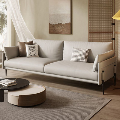 Genuine Leather Standard Sofa by Hokku Designs