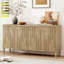 Buffet en placage de frêne massif avec rangement pour crédence de bureau