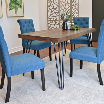 5-Piece Dining Set, Hairpin Dining Table With 4 Chairs
