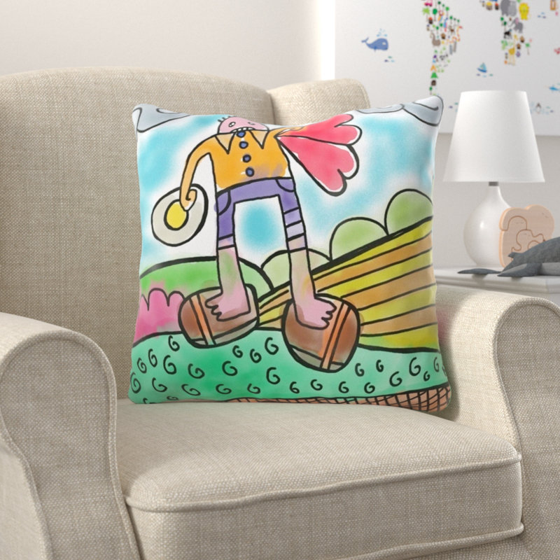 Coussin watercolour Burge, Microsuède, Intérieur