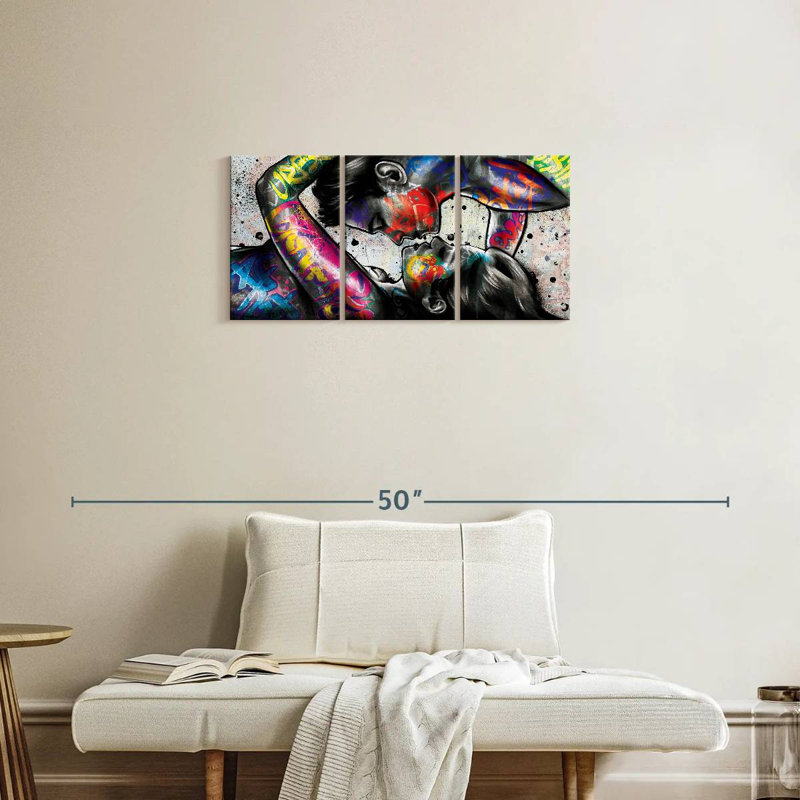 Impression sur toile Urban Couple, H 15 po x l 32 po