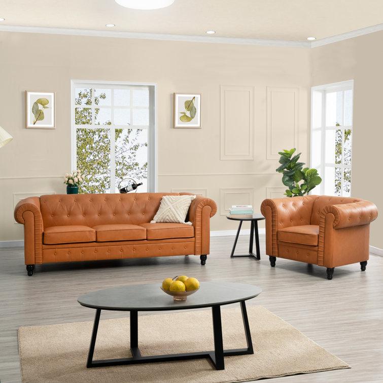 Comfy classic leather sofa seat - Chudon Furniture and Interior