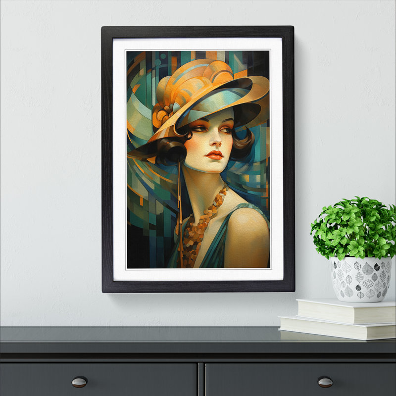 Single Picture Frame Print on Wood, 34cm H x 25cm W, Black Framed