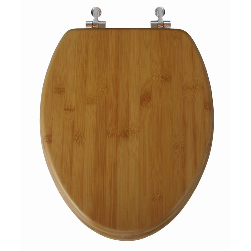 Siège de toilette allongé en bambou nature