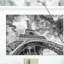 «Black and White View of Paris Eiffel Tower Cityscape», reproduction de photo sur toile tendue-18295527-33186825