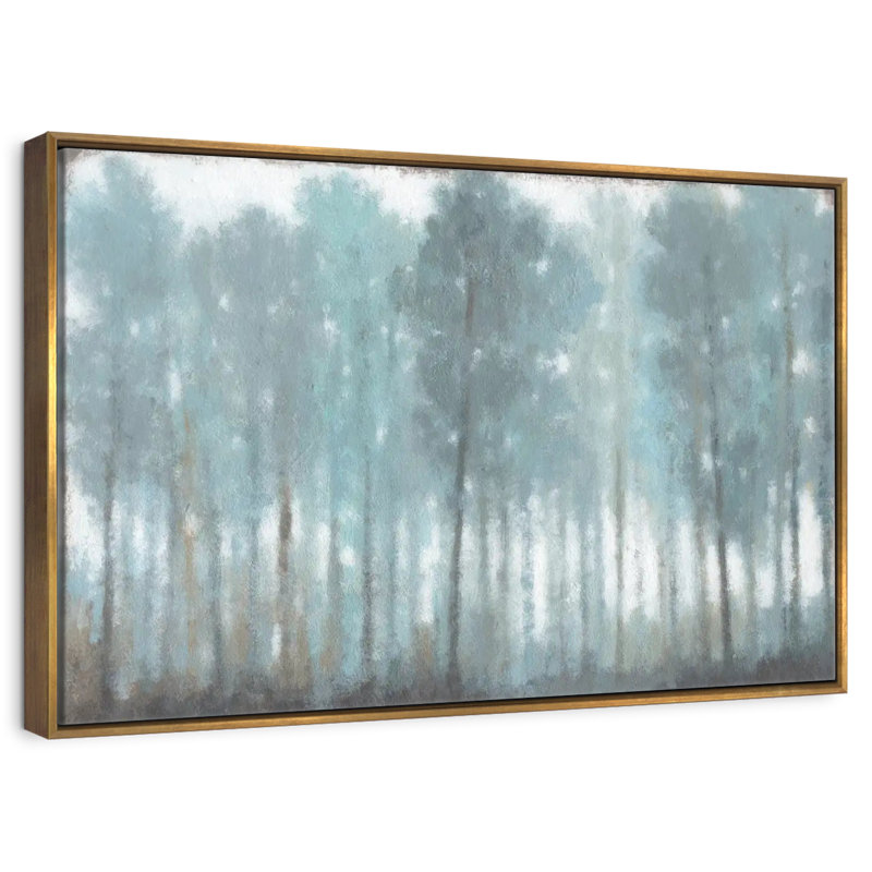 Ruisseau caché, 46 po x 31 po, Cadre flottant doré