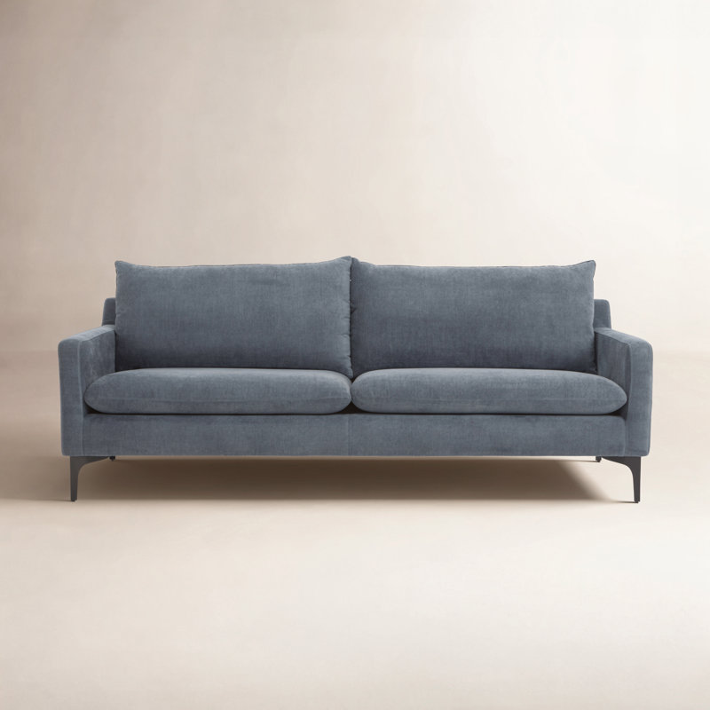 Almeta Upholstered Sofa, Dusty Blue