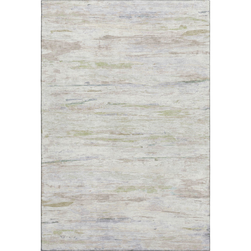 Tapis abstrait lavable à la machine de qualité supérieure Mundell, Rectangle 10 pi x 14 pi