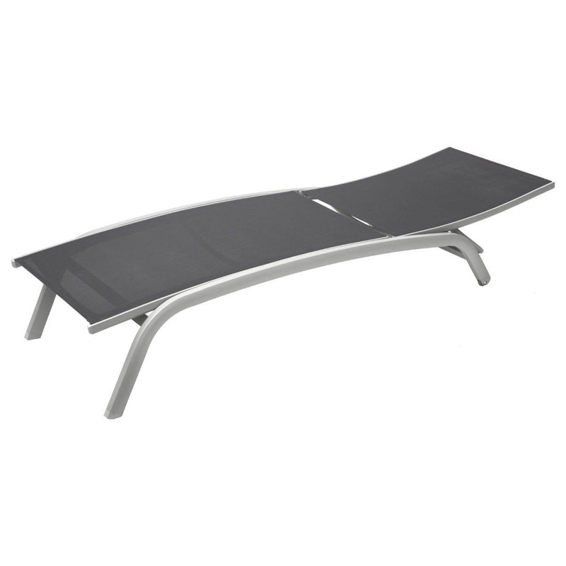 Manha 194cm Long Reclining Single Chaise, Dark Grey