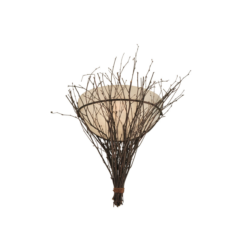 Brindilles en bronze acajou à 1 lumière en demi-lune