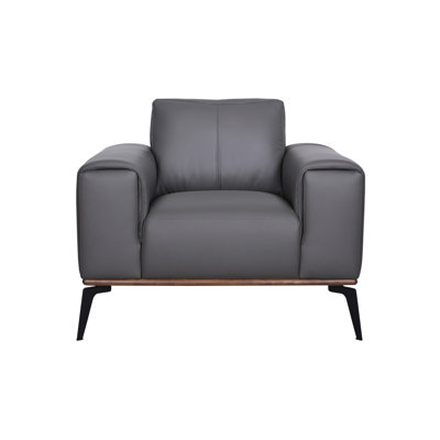 Fauteuil en cuir fleur 42 po Salpeter
