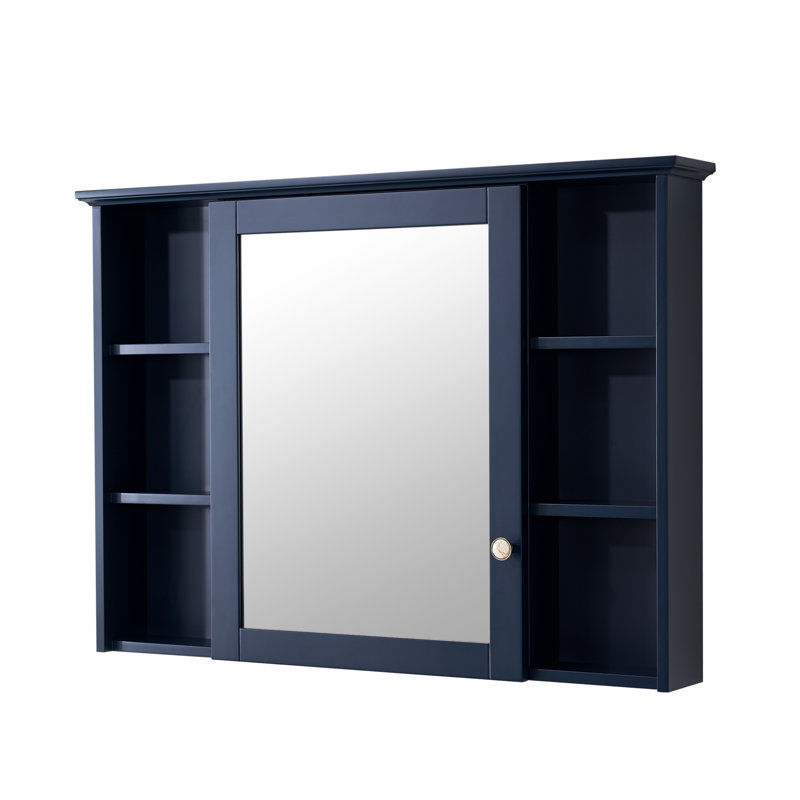 Armoire à pharmacie avec miroir et tablettes à fixation en surface de l 42 po x H 30 po, Marine