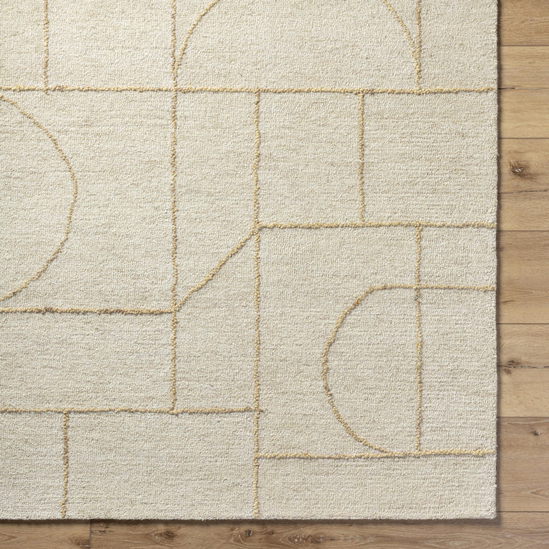 Rectangle Caelob Wool Area Rug, Rectangle 8' x 10'