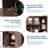 Coffee Bar Cabinet with Power Outlet & Exquisite Barn Doors, Sideboard Buffet Cabinet with Wine Bottle Rack, Storage Cabinet for Kitchen, Dining Room-108205819