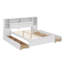 Lit en bois avec rangement, tête de lit allongée, six tiroirs intégrés et port de charge pratique-1657254689