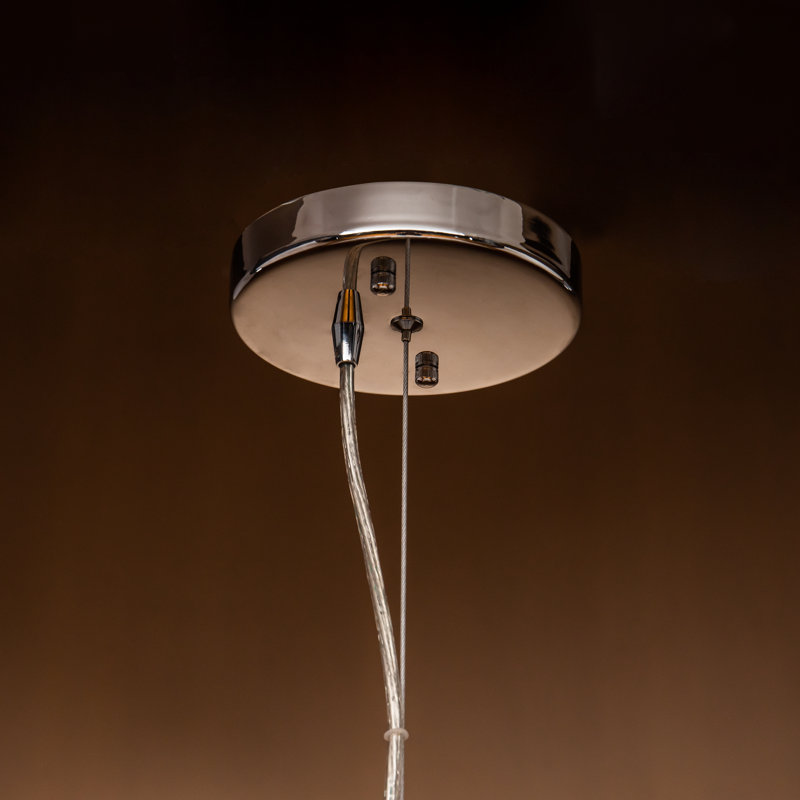 Stone 6 - Light Crystal Pendant, 170cm H x 30cm W x 30cm D, Smoked Crystal
