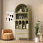 Bibliothèque moderne en bois et rotin simple-106326422