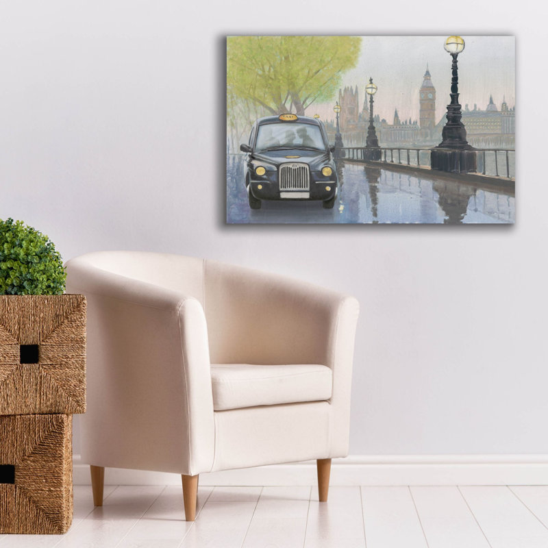 Toile épique Graffiti «Le long de la Tamise V.2» par Myles Sullivan, 18 po x 12 po, H 26 po x l 40 po x P 1,5 po