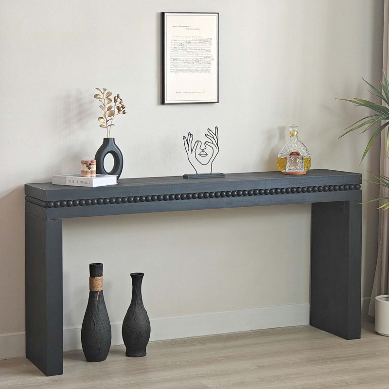 Console / bureau en bois Convenience Concepts, Noir antique
