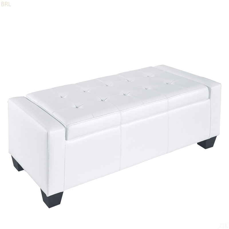 Rangement rectangulaire en similicuir capitonné