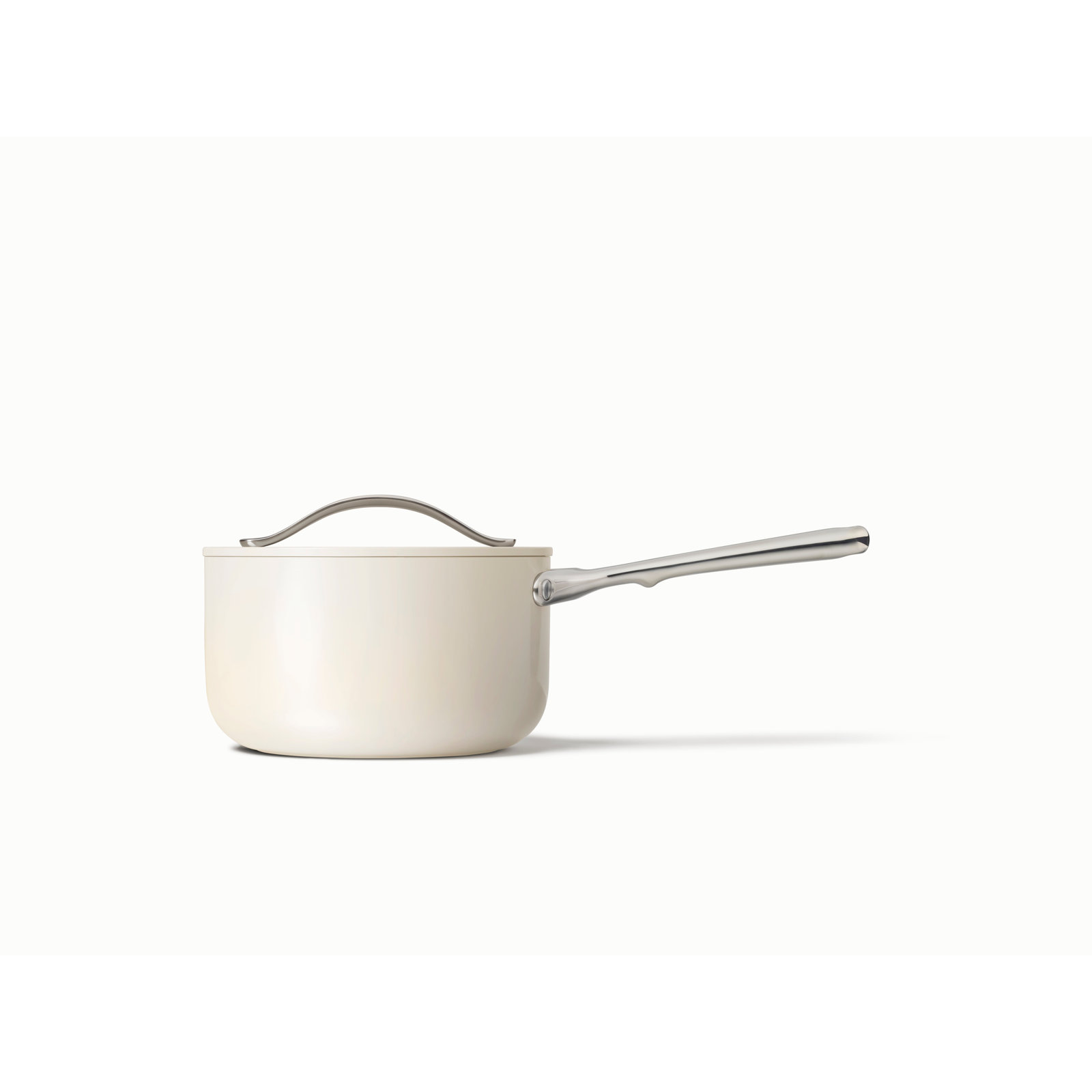 Caraway Nonstick Ceramic Saucepan, 1. 75 quarts, Cream