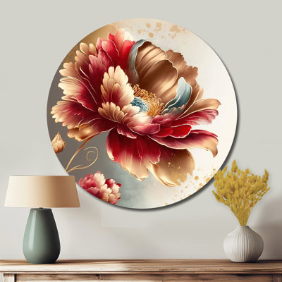 Sofia - Floral Round Metal Art