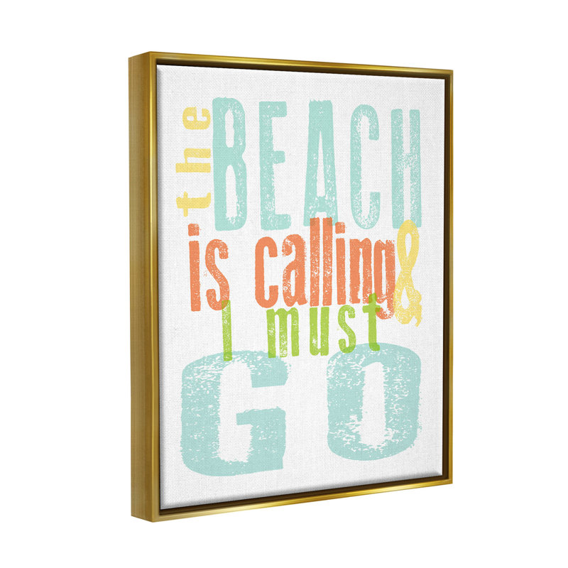«Beach Is Calling I Must Go», art de la giclée par Alli Rogosich, H 21 po x l 17 po x P 1,7 po
