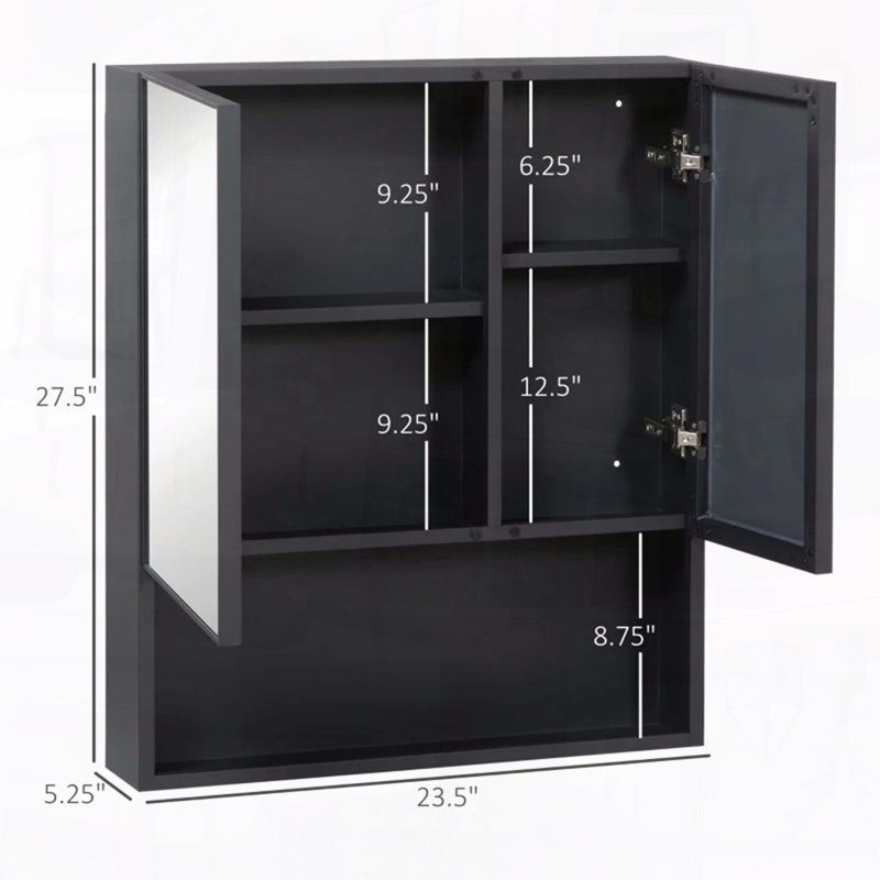 Élégante armoire murale en acier inoxydable