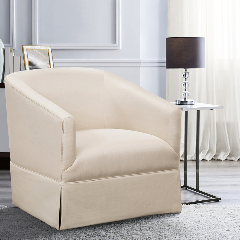 Chaise pivotante à jupe en lin Earl