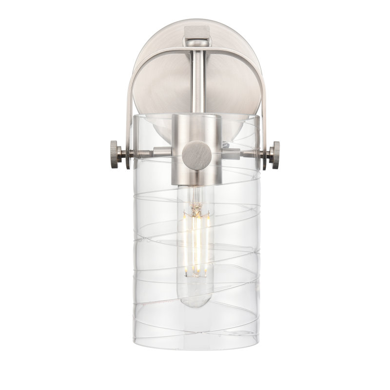 Applique murale 1 lumière 7 po Siglerville, Tourbillon déco, Nickel satiné