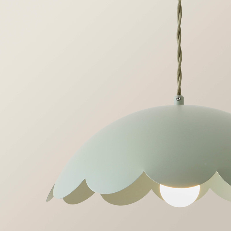 1 - Light Satin Pendant, Green, No