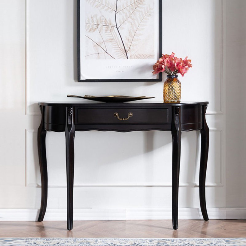 Console en bois massif de style américain, Noir