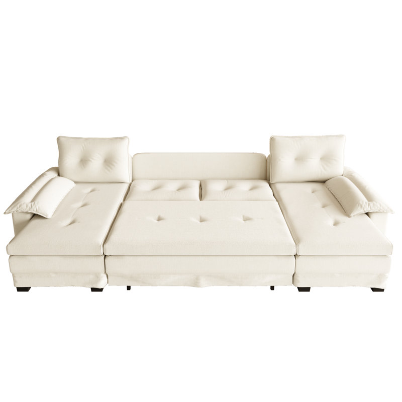 Canapé-lit modulaire en U 109,5 po Chenille
