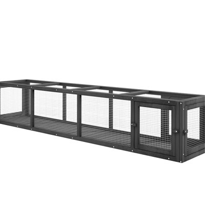 79" L Outdoor Cat Tunnel. Wooden With Weather Protection. Extendable For Deck. Multiple Entrance Options. Spacious Cats Up To 10 Lbs. Balcony Tunnel L. Weatherproofing. For Deck Patios Balconies.