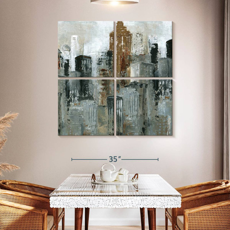 Avery Intersection Painting, 45" H x 45" W