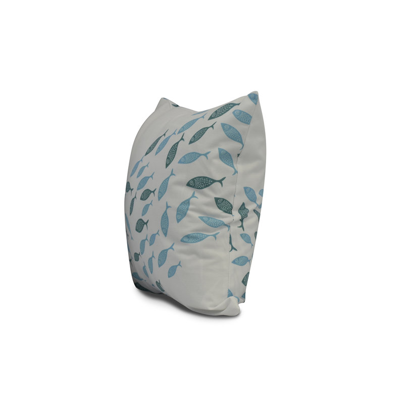 Beach Vacation Reversible Throw Pillow, 18" H x 18" W, Turquoise