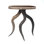Horn End Table with Wildebeest Hide Top
