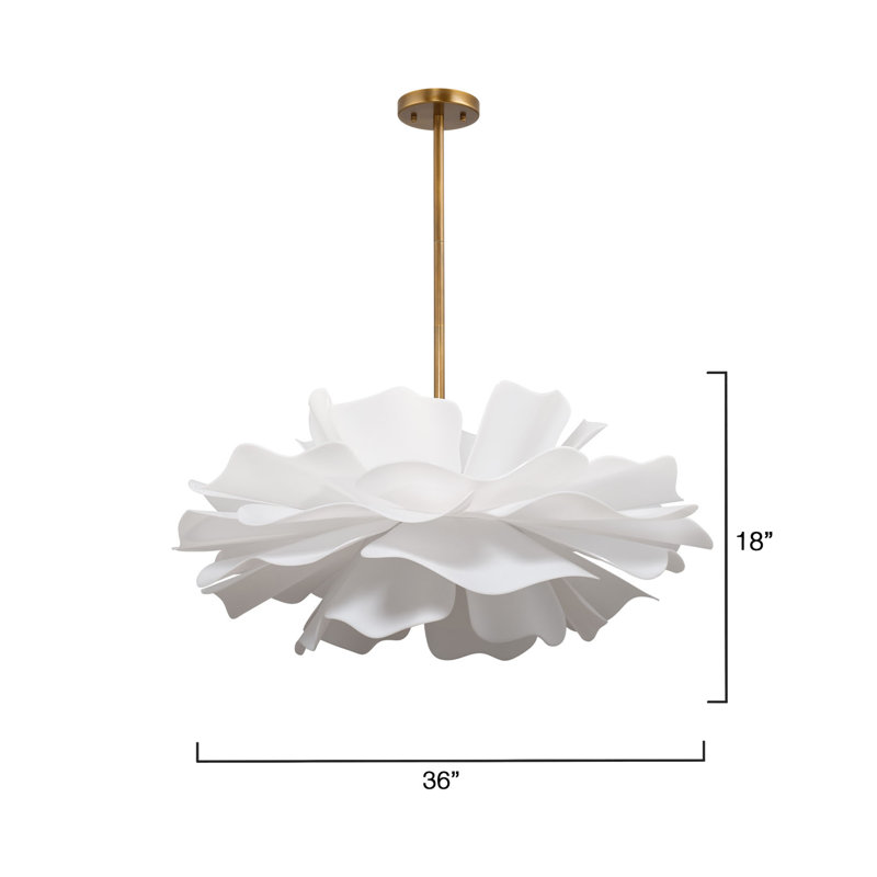 Zinnia Chandelier, Small, 43.5" H x 36" W x 36" D