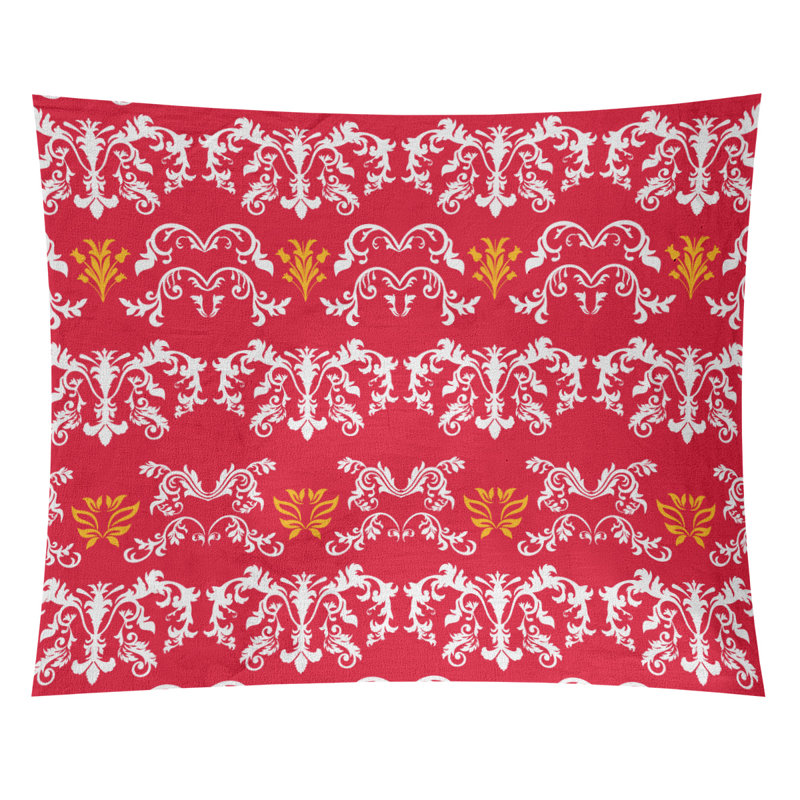 Tapisserie baroque en microfibre Kansas City Football, H 88 po x l 104 po, Rouge / Blanc / Jaune