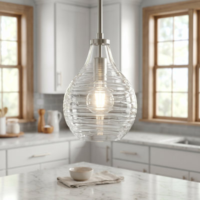 Luminaire suspendu à 1 lumière en forme de goutte