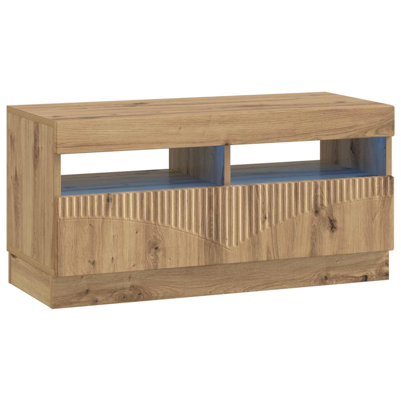 TV Stand, 40cm H x 81cm W x 35cm D, Artisan Oak