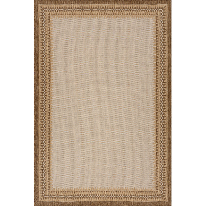  Tapis intérieur / extérieur Mirelia, Rectangulaire 4 pi x 6 pi, Brown