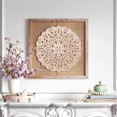 Aryam Boho Plants & Flowers Wall Decor on Solid Wood