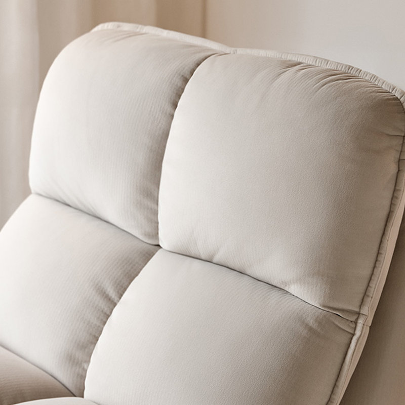 Fauteuil inclinable confortable sans accoudoirs, Blanc cassé