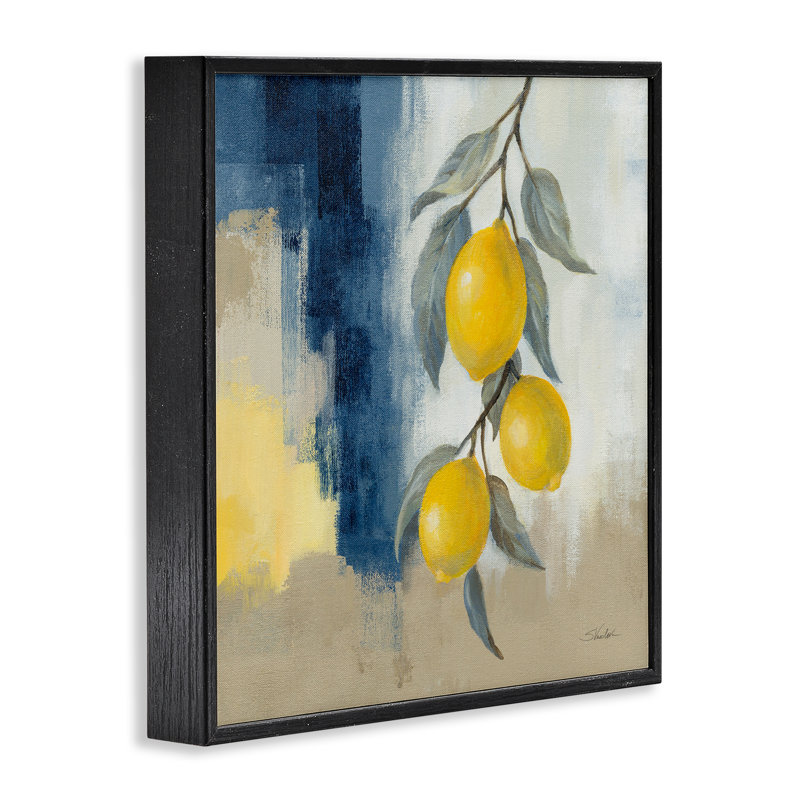 «Kitchen Lemons», art de la giclée encadrée par Silvia Vassileva, H 12 po x l 12 po, Giclée encadrée noir minuit