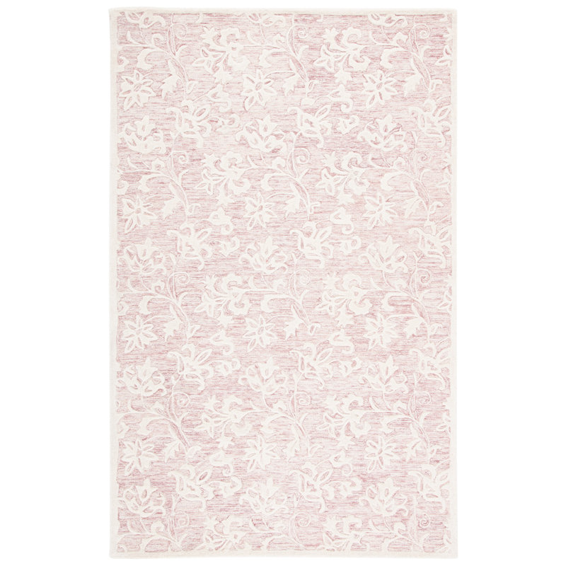 Tapis floral en laine et coton touffeté à la main Metro, Rectangle 10 pi x 14 pi