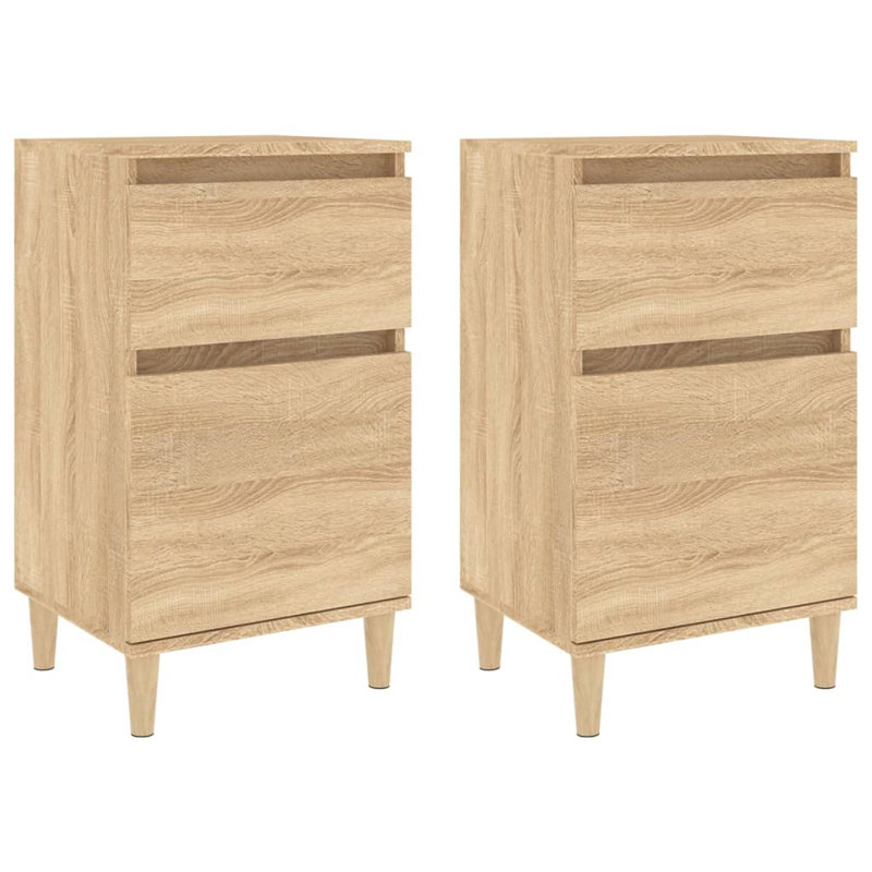 Giesen 40cm W Bedside Table, Beige, Set of 2