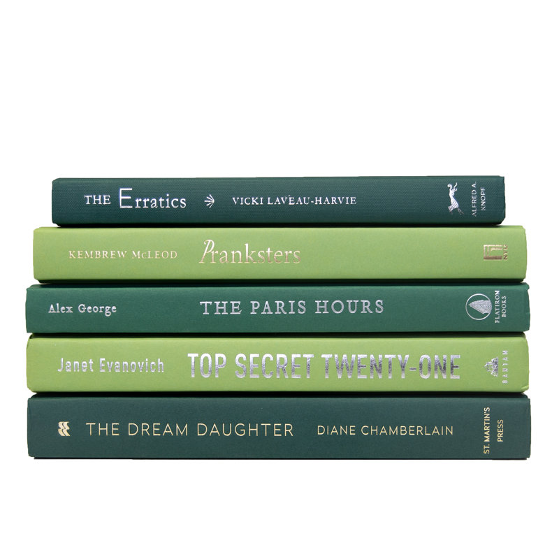 Modern Boxwood Book Stack, S/5