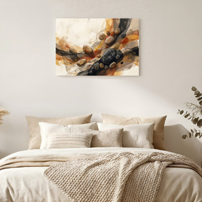 «Gallery Wrap», art mural sur toile pour le salon, la chambre à coucher, le bureau ou le vestibule - décoration murale décorative avec pierres abstraites
